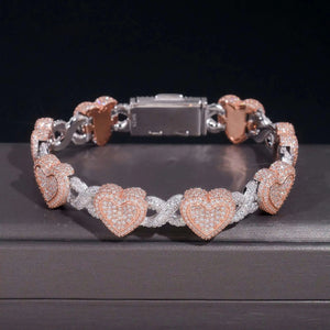 ICETRAY Infinity Link Heart Bracelet