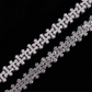 Moissanite Cross Link Chain in White Gold