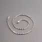Moissanite Hermes Link Chain in White Gold - 4mm