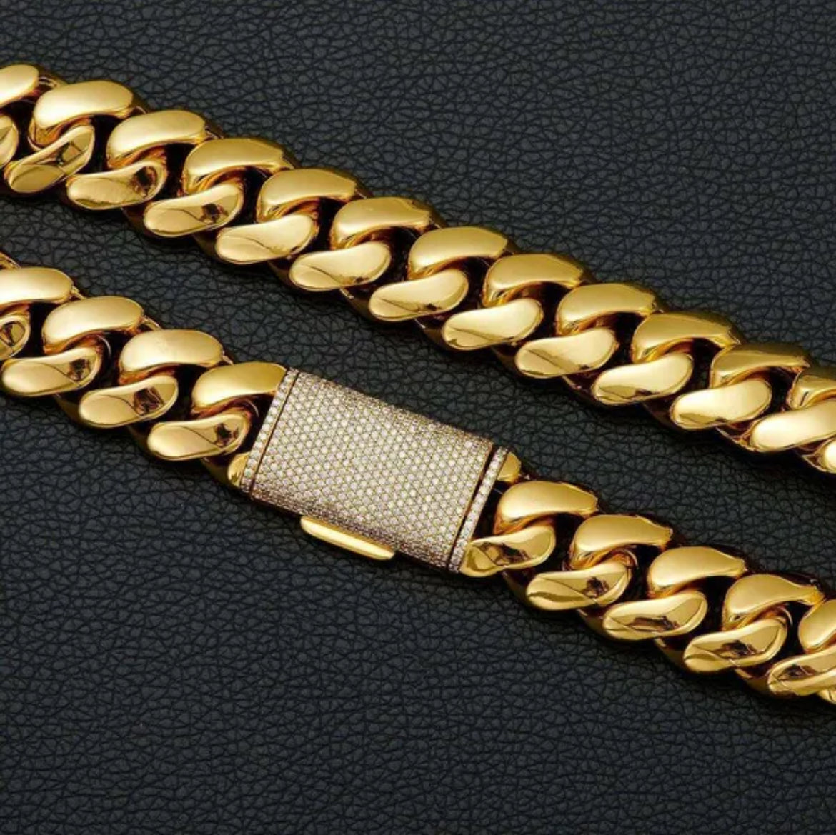 ICETRAY Miami Cuban Link Chain in Yellow Gold
