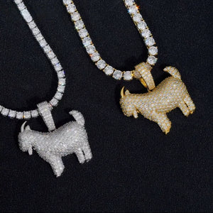 Iced Out Goat Pendant