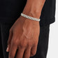 Moissanite Prong Cuban Link Bracelet - 8mm