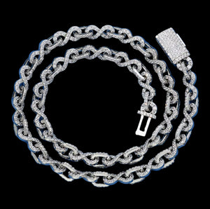 ICETRAY Infinity Link Chain in White Gold - 8mm