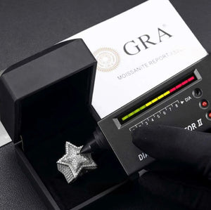 Moissanite Star Ring in White Gold