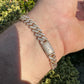Moissanite Prong Cuban Link Bracelet - 8mm