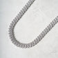 ICETRAY Prong Cuban Link Chain in White Gold - 12mm