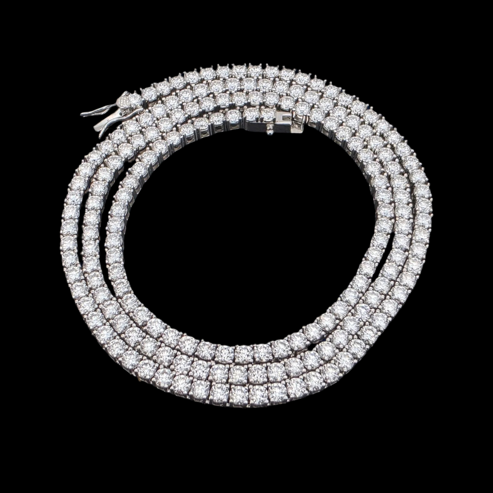 Moissanite Tennis Chain in White Gold - 3mm