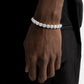 Moissanite Cluster Bracelet in White Gold - 8mm