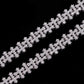 ICETRAY Cross Link Bracelet in White Gold