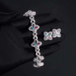 ICETRAY Clover Infinity Link Bracelet + Earring Bundle