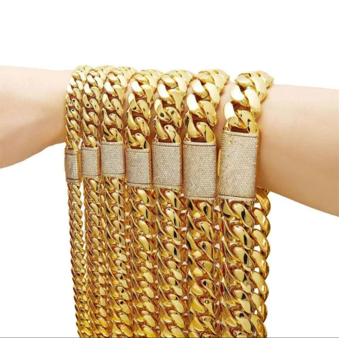 ICETRAY Miami Cuban Link Chain in Yellow Gold