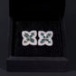 ICETRAY Iced Out Clover Earrings