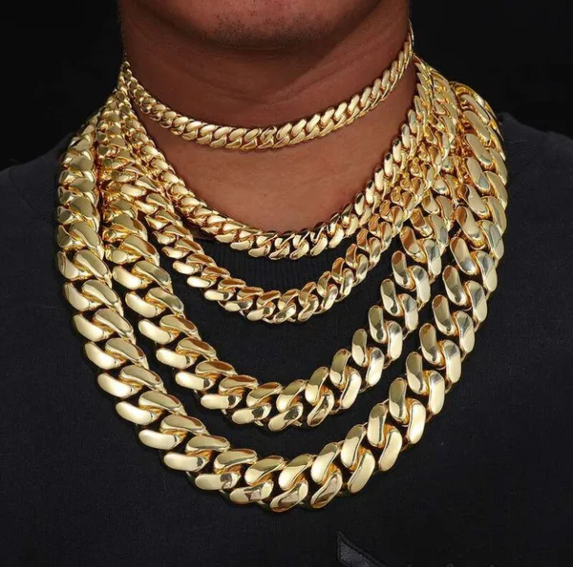 ICETRAY Miami Cuban Link Chain in Yellow Gold