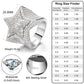 Moissanite Star Ring in White Gold