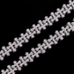 Moissanite Cross Link Chain in White Gold