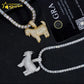Moissanite Iced Out Goat Pendant