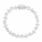 Moissanite Star and Tennis Bracelet in White Gold - 6mm