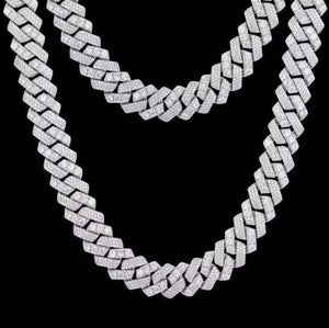 ICETRAY Prong Cuban Link Chain + Bracelet in White Gold Bundle - 15mm