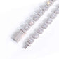 Moissanite Cluster Bracelet in White Gold - 8mm