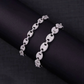 Iced Out Puff Link Bracelet in White Gold - 6mm