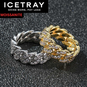 ICETRAY Deluxe Moissanite Cuban Link Ring