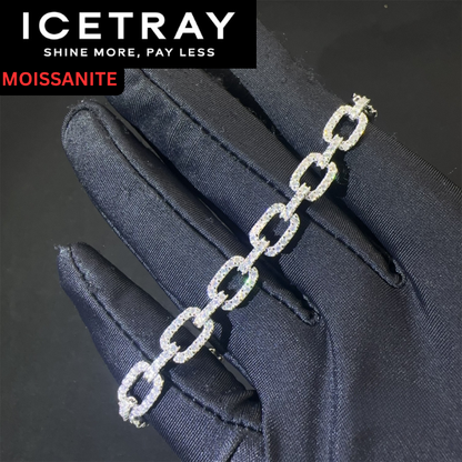 ICETRAY Deluxe Moissanite Cable Link Bracelet