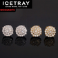 ICETRAY Deluxe Moissanite Round Cluster Stud Earrings