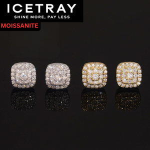 ICETRAY Deluxe Moissanite Square Cluster Earrings