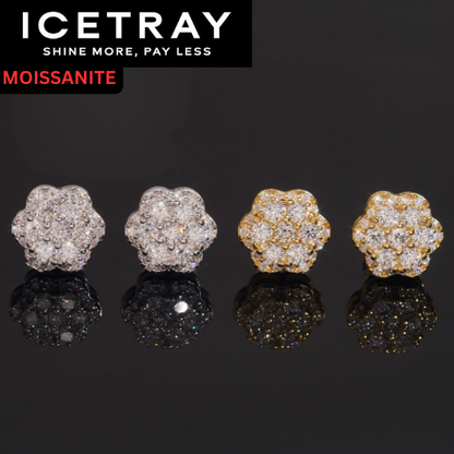 ICETRAY Deluxe Moissanite Flower Cluster Earrings