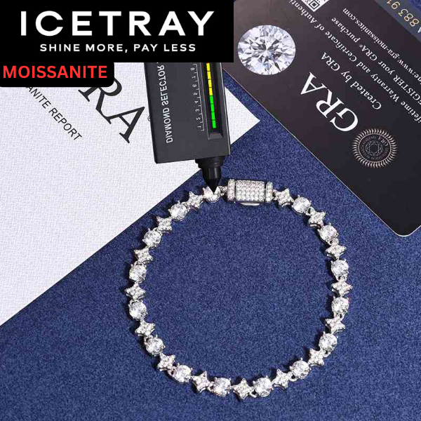 ICETRAY Deluxe Moissanite Star and Tennis Bracelet