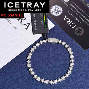ICETRAY Deluxe Moissanite Star and Tennis Bracelet