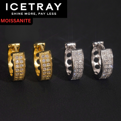 ICETRAY Deluxe Moissanite Hoop Earrings