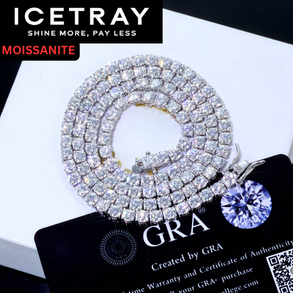 ICETRAY Deluxe Moissanite Tennis Chain