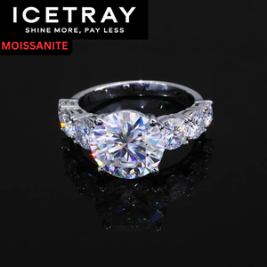 ICETRAY Deluxe Moissanite 5 Ct Engagement Ring