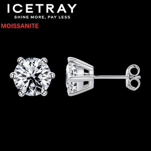 ICETRAY Deluxe Moissanite Stud Earrings