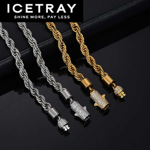 ICETRAY Rope Chain with Iced Out Clasp - 6mm