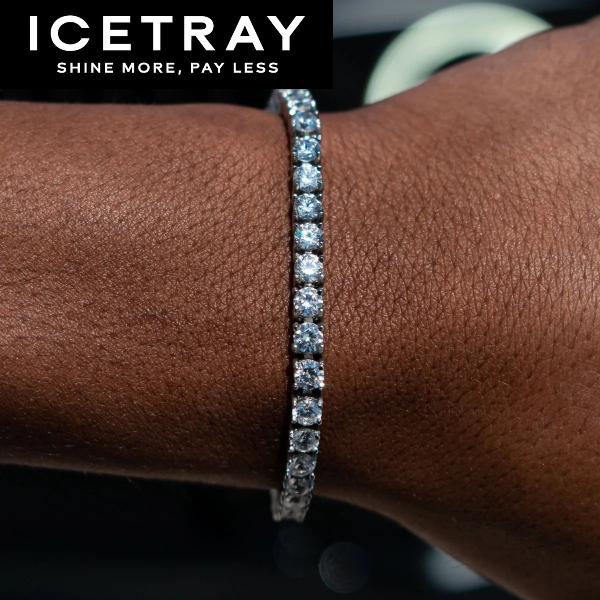 ICETRAY Tennis Bracelet in White Gold - 4mm