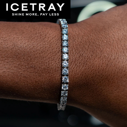 ICETRAY Tennis Bracelet in White Gold - 4mm