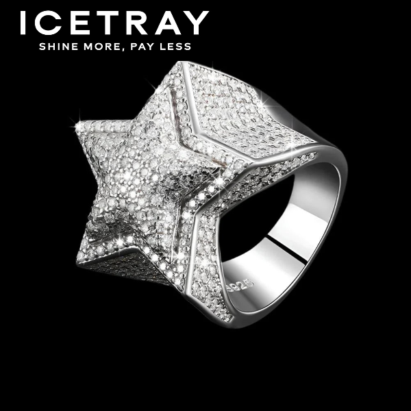 ICETRAY Star Ring in White Gold