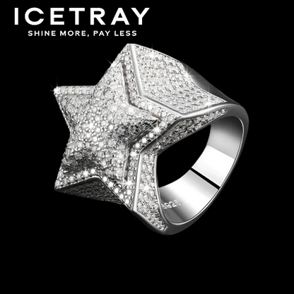 ICETRAY Star Ring in White Gold