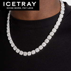 Cluster Chain in White Gold