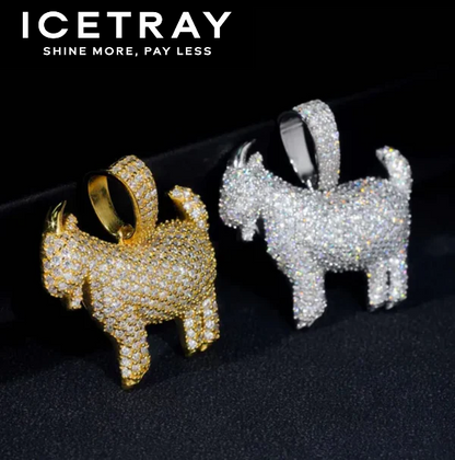 Iced Out Goat Pendant