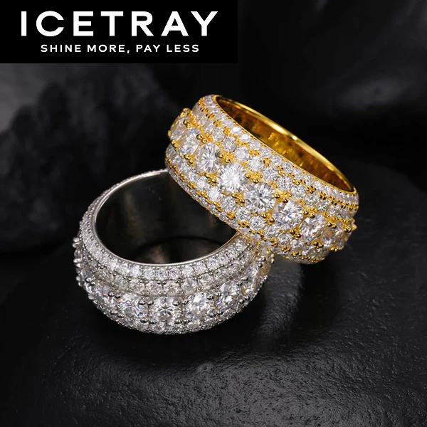 ICETRAY Iced Out 5 Layer Ring