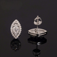 ICETRAY Deluxe Moissanite Marquise Cut Stud Earrings