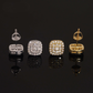 ICETRAY Deluxe Moissanite Square Cluster Earrings