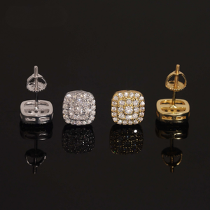 ICETRAY Deluxe Moissanite Square Cluster Earrings