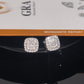 ICETRAY Deluxe Moissanite Square Cluster Earrings