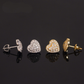 ICETRAY Deluxe Moissanite Heart Earrings