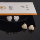 ICETRAY Deluxe Moissanite Heart Earrings