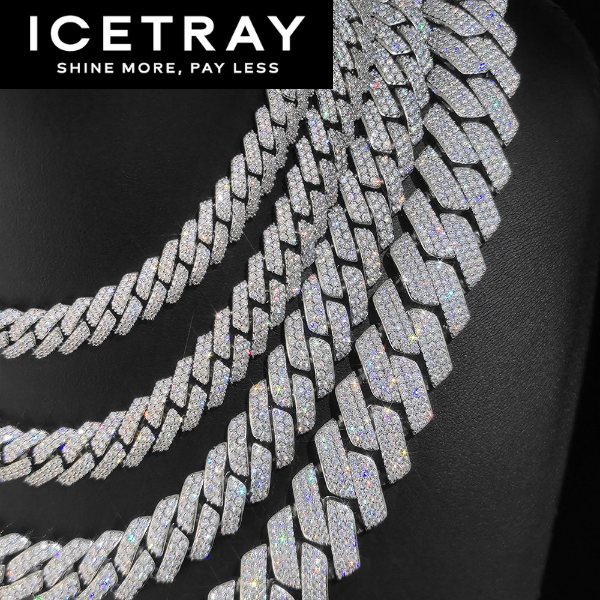ICETRAY Prong Iced Out Cuban Link Chain - Yellow or White Gold